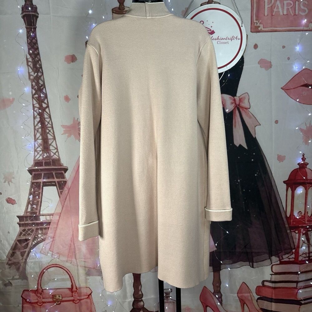 Zara Cream Oversized Knit Dress Cardigan Sz S - Picture 7 of 13